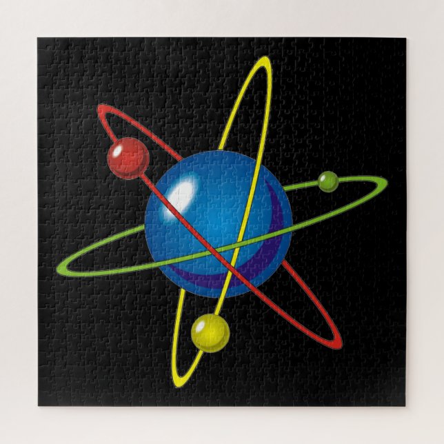 Colourful Model of the Atom Jigsaw Puzzle (Vertical)