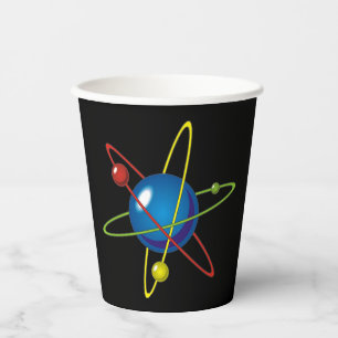 Colourful Model of the Atom Paper Cups