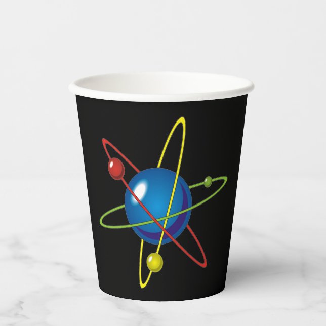 Colourful Model of the Atom Paper Cups (Front)