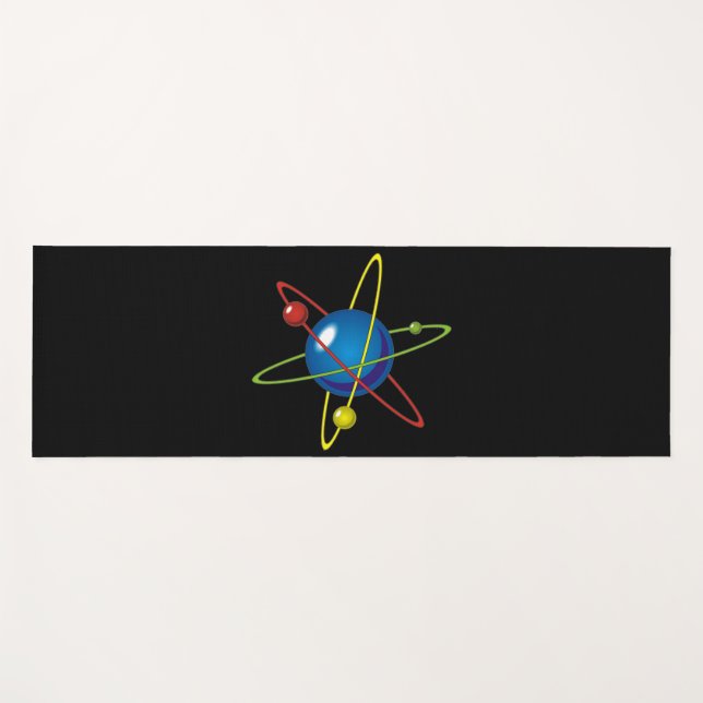 Colourful Model of the Atom Yoga Mat (Front (Horizontal))