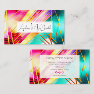 Colourful Modern Abstract Art Business Card