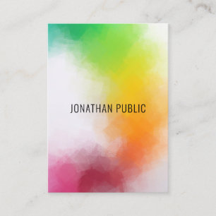 Colourful Modern Abstract Art Elegant Template Business Card