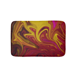 Colourful Modern Abstract Art pastel oil canvas Bath Mat
