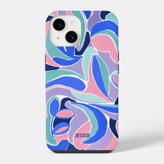 Colourful Modern Abstract Art Pattern iPhone Case (Back)