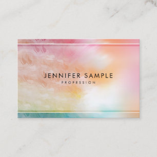 Colourful Modern Abstract Art Professional Trendy Business Card