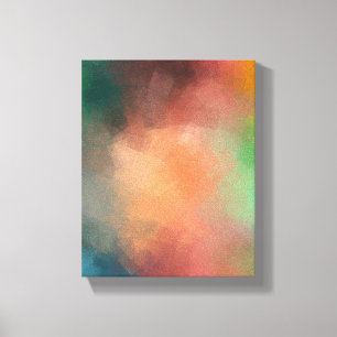 Colourful Modern Abstract Art Red Blue Green Black Canvas Print