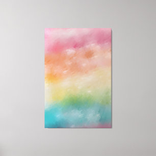 Colourful Modern Abstract Art Red Pink Blue Purple Canvas Print