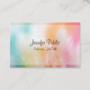 Colourful Modern Abstract Art Trendy Elegant Desig Business Card