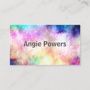 colourful modern abstract artistic watercolor business card