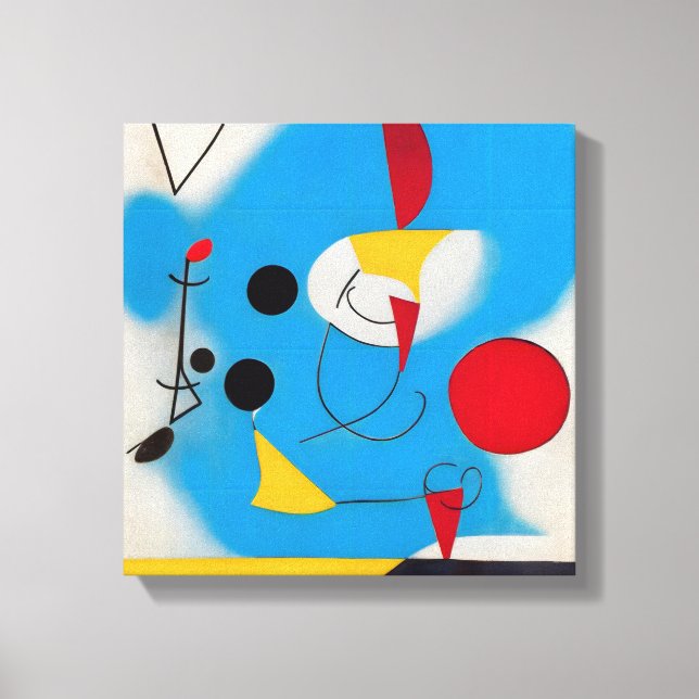 Colourful Modern Abstract Blue Mobile 1 Canvas Print (Front)