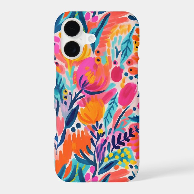 Colourful Modern Abstract Flower Pattern (Back)