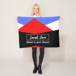 Colourful Modern Abstract   inspirational quote Fleece Blanket