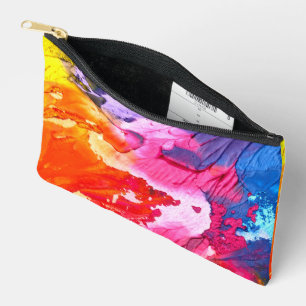 Colourful Modern Abstract Paint All-Over-Print Accessory Pouch