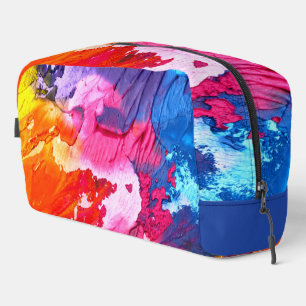 Colourful Modern Abstract Paint All-Over-Print Dopp Kit