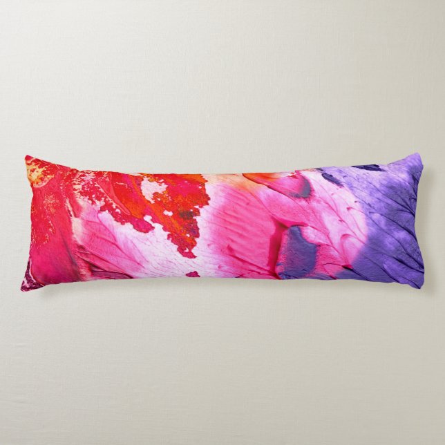 Colourful Modern Abstract Paint Body Cushion (Front)