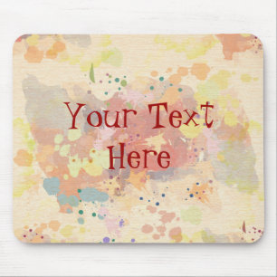 Colourful Modern Abstract Paint Splash Mouse Pad