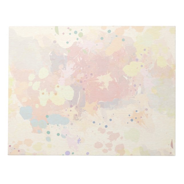 Colourful Modern Abstract Paint Splash Notepad (Front)