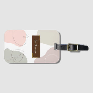 Colourful Modern Abstract Shapes Monogram Luggage Tag