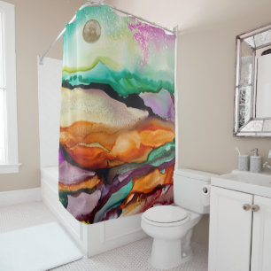 Colourful Modern Abstract Shower Curtain