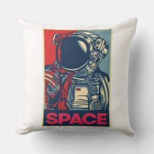 Colourful Modern Astronaut Space Cushion