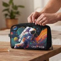Colourful Modern Astronaut Space Personalised Name
