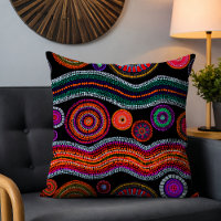 Colourful Modern Australian Dot Art Tribal Pattern