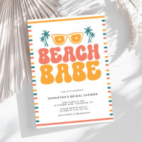 Colourful Modern Beach Babe Bridal Shower