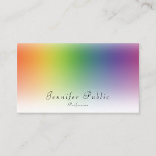 Colourful Modern Calligraphed Template Beauty Salo Business Card