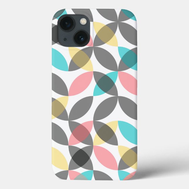 Colourful, modern, cheerful circular geometric Case-Mate iPhone case (Back)