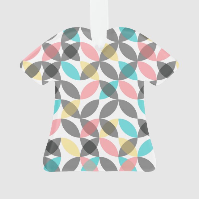 Colourful, modern, cheerful circular geometric ornament (Back)