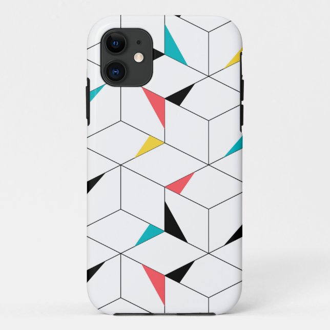Colourful, modern, cheerful, trendy happy cubes Case-Mate iPhone case (Back)