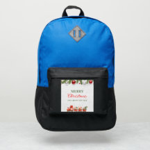 Colourful Modern Christmas Day City Backpack