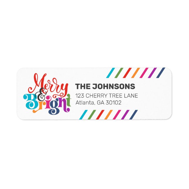 Colourful Modern Christmas Family Photo Holiday (Front)