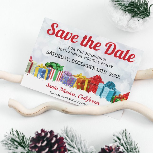 Colourful Modern Christmas Holiday Party Invitation Postcard (Creator Uploaded)