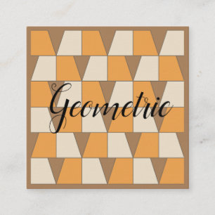 Colourful Modern Contemporary Geometric Square Business Card