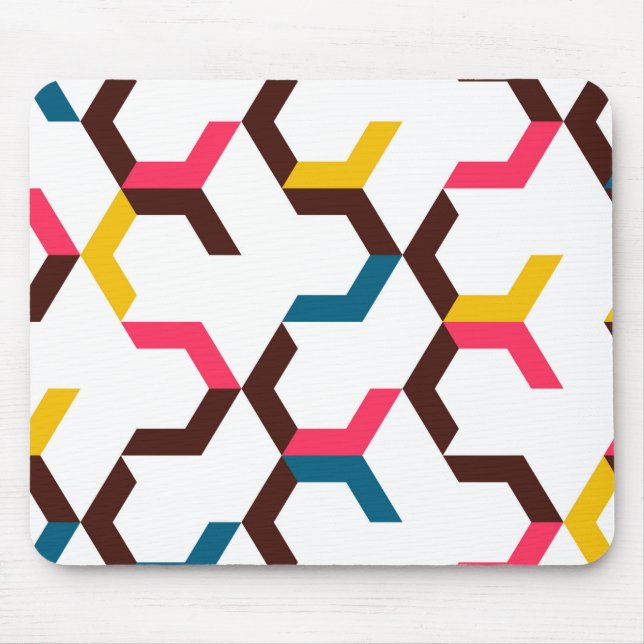Colourful, modern, cool trendy chevron arrow mouse pad (Front)