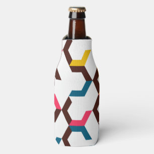 Colourful, modern, cool trendy chevron arrow shape bottle cooler