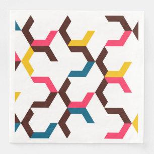 Colourful, modern, cool trendy chevron arrow shape napkin
