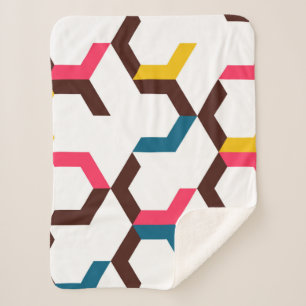 Colourful, modern, cool trendy chevron arrow shape sherpa blanket