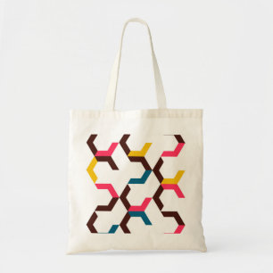 Colourful, modern, cool trendy chevron arrow shape tote bag