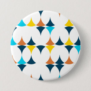 Colourful, modern, cool, trendy geometric shapes 7.5 cm round badge