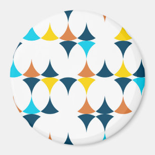 Colourful, modern, cool, trendy geometric shapes magnet
