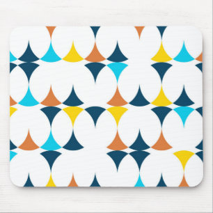 Colourful, modern, cool, trendy geometric shapes mouse pad