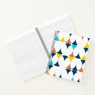Colourful, modern, cool, trendy geometric shapes notebook