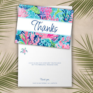 Colourful Modern Cruise Ship Staff Gratuity  Thank You Card