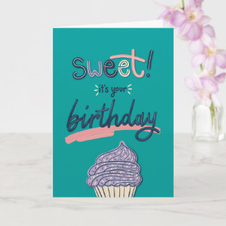 Colourful Modern Cupcake Birthday Card