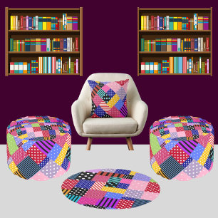 Colourful Modern Cute Stripes Pattern          Cushion