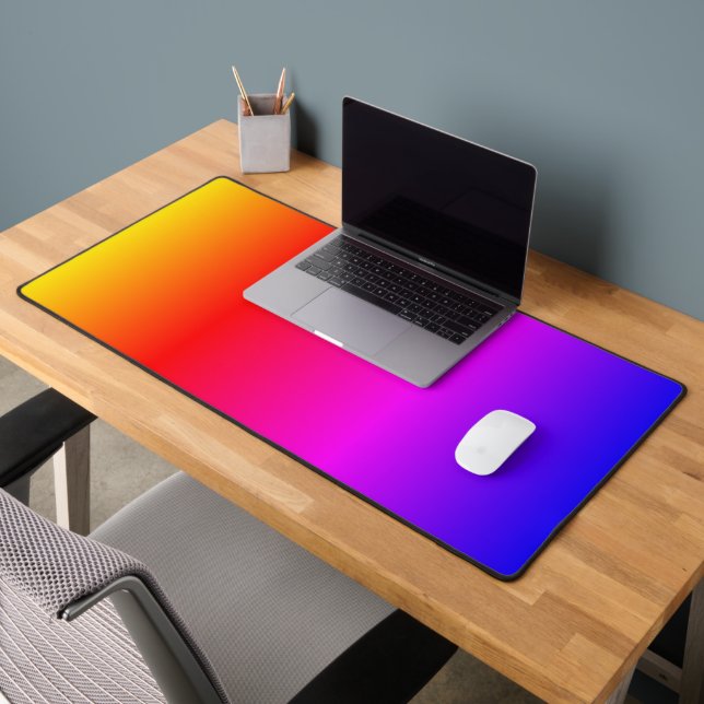 Colourful Modern Design Rainbow Colours Desk Mat (Office 2)