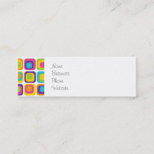 Colourful Modern Dots and Squares Pattern Gifts Mini Business Card