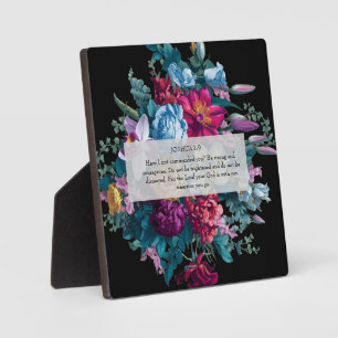 Colourful modern floral Christian gift Plaque